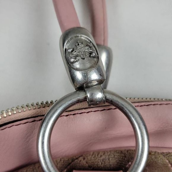 Vintage Rare Y2K Juicy Couture Purple Pink Quilted Velour Charm Bag - Picture 10 of 12